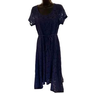 Jessica Simpson Maternity size Medium midi navy lace dress